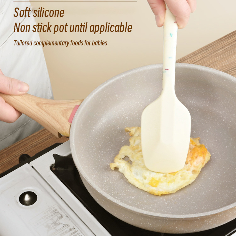 Silicone Non-Stick Kitchenware Soup Spoon Ladle Spatula Frying Shovel Cookware  Utensils Set Heat Resistant Kitchen