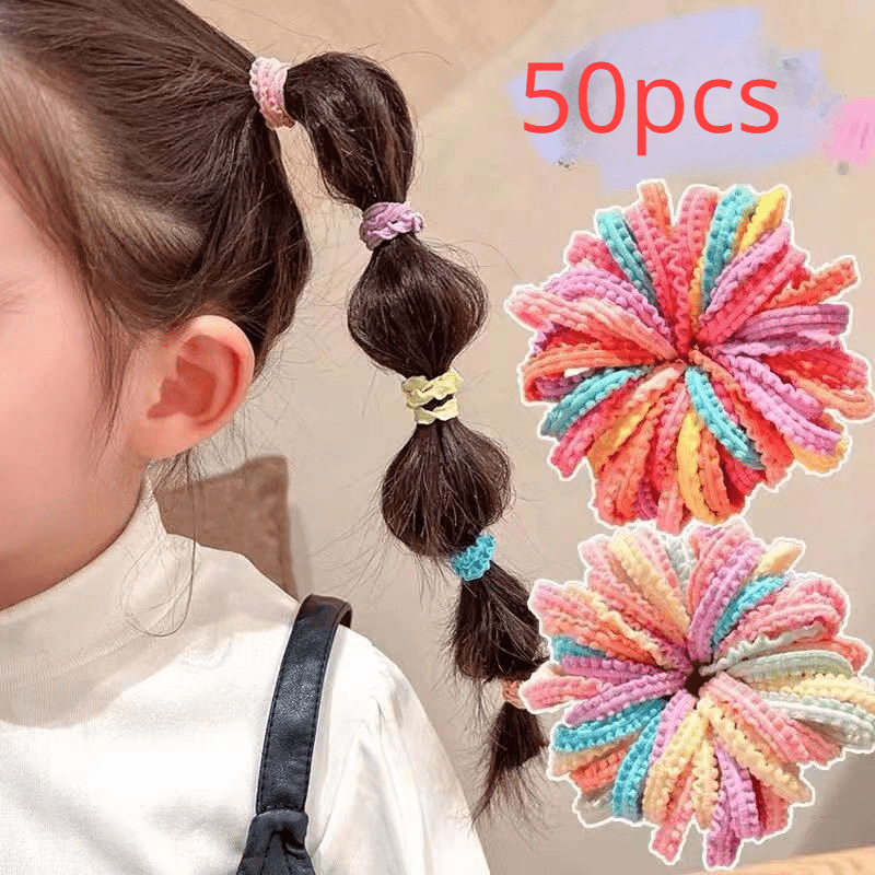 Fasce Capelli Elastiche Colorate Capelli Titolari Coda Cavallo Scrunchies  Accessori Capelli Bambine - Moda Bambini - Temu Italy