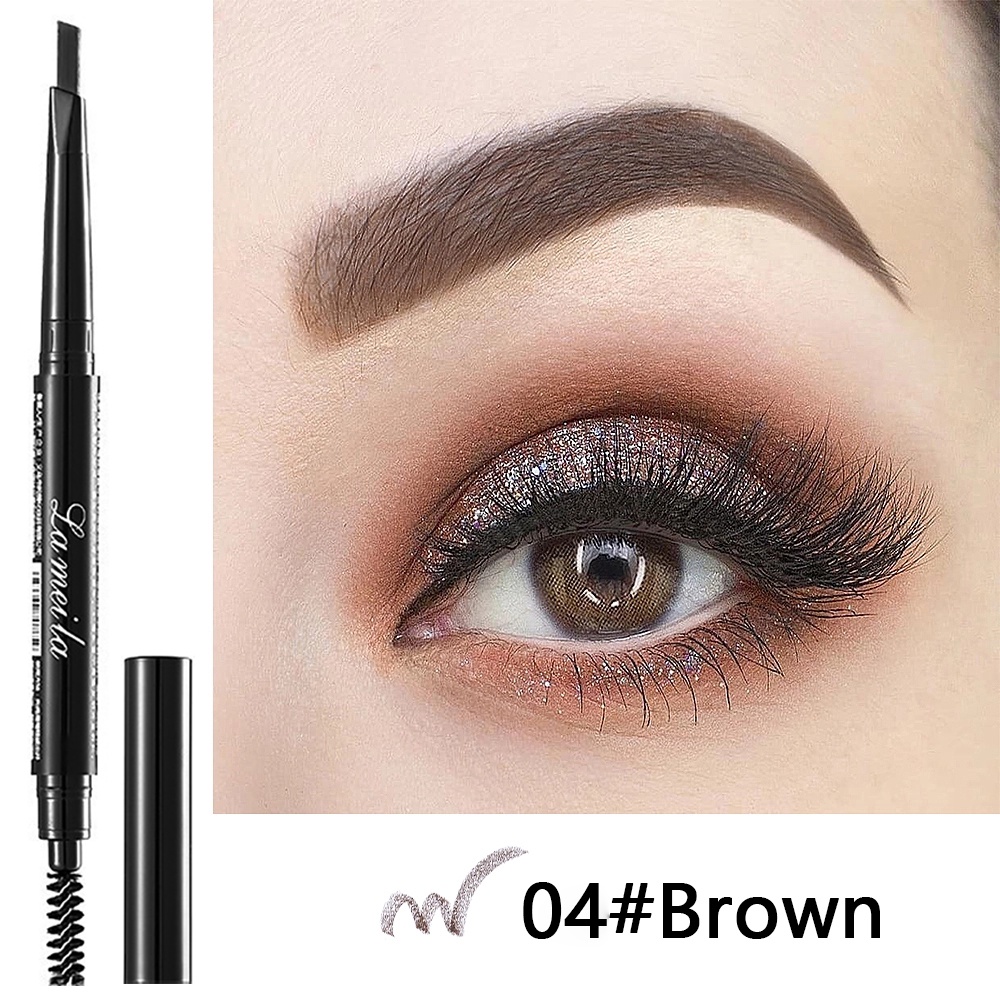 Ultra Fine Eyebrow Pencil Mechanical Pencil Double Ended Tip & Spoolie Brush