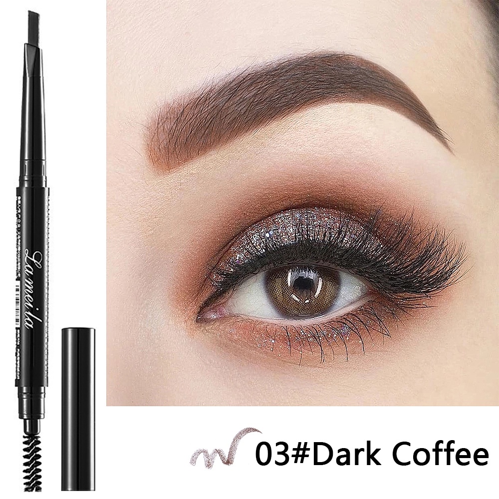 Ultra Fine Eyebrow Pencil Mechanical Pencil Double Ended Tip & Spoolie Brush