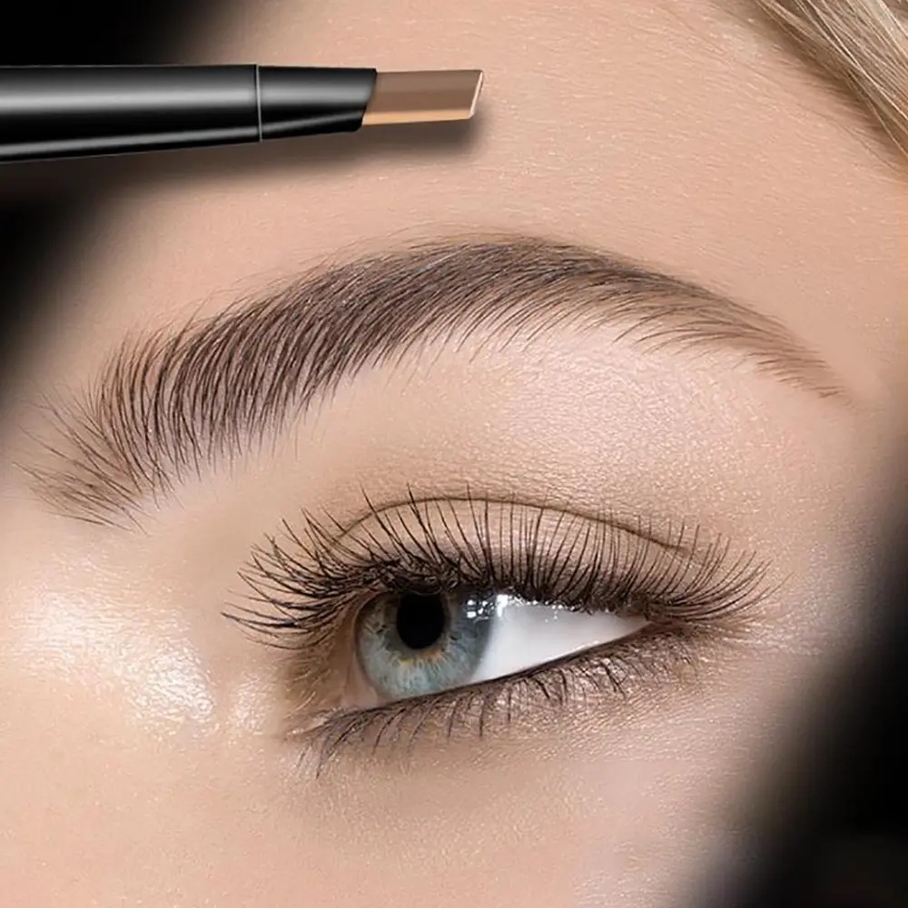 Ultra Fine Eyebrow Pencil Mechanical Pencil Double Ended Tip & Spoolie Brush