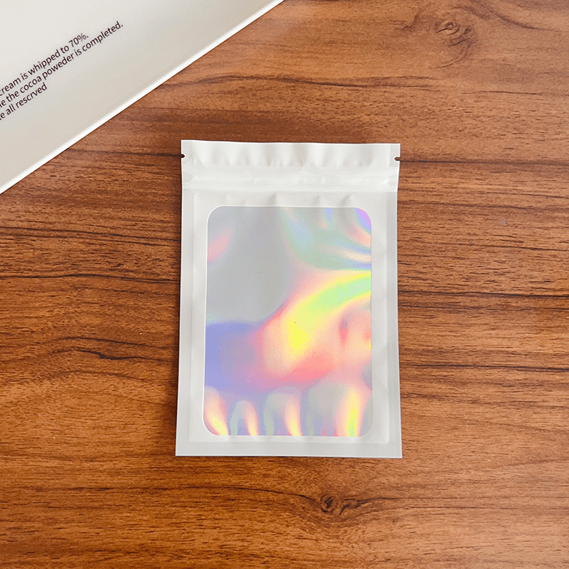 Holographic Self sealing Bags Reusable Rainbow Pattern - Temu