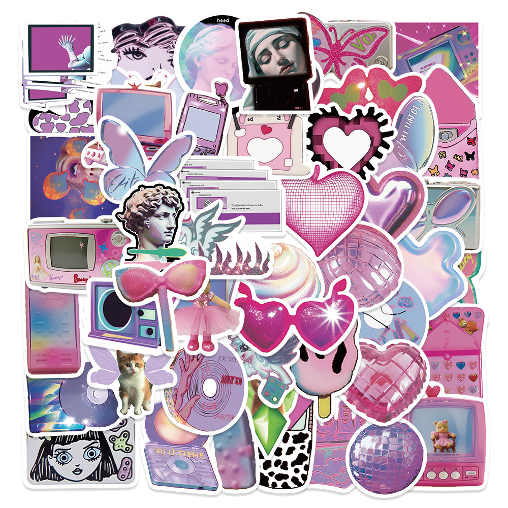 Aesthetics Stickers Girls, Pink Stickers Aesthetic