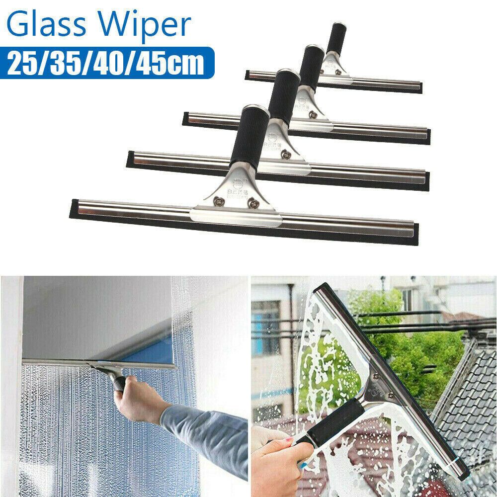All-Purpose Stainless Steel Shower Squeegee for Shower Doors with 2  Adhesive Hooks, Bathroom Cleaner Tool Household Window Mirror Squeegee for  Home