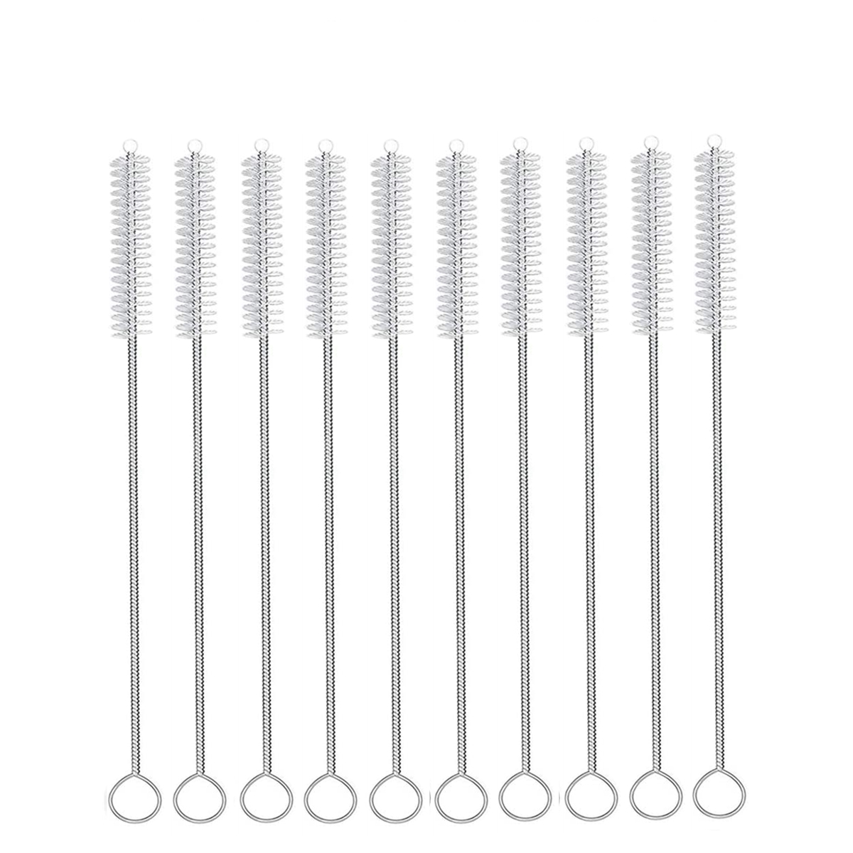 10Pcs Nylon Straw Cleaners Cleaning Brush Drinking Pipe Cleaners Stainless  Steel