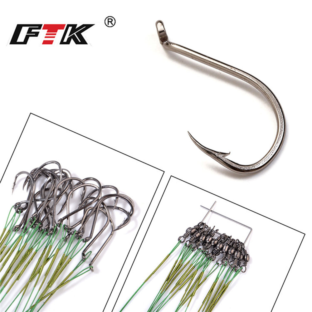 High Carbon Octopus Hooks Rolling Swivel Snap Fishing Strong