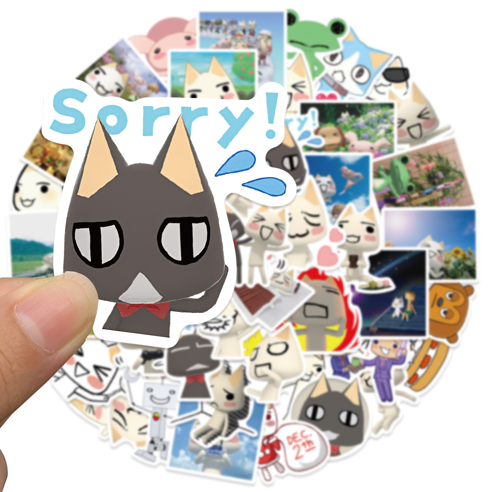 50 Pcs Stickers Cute Funny Cats Laptop Luggage Graffiti Fridge Phone Car  Vinyl