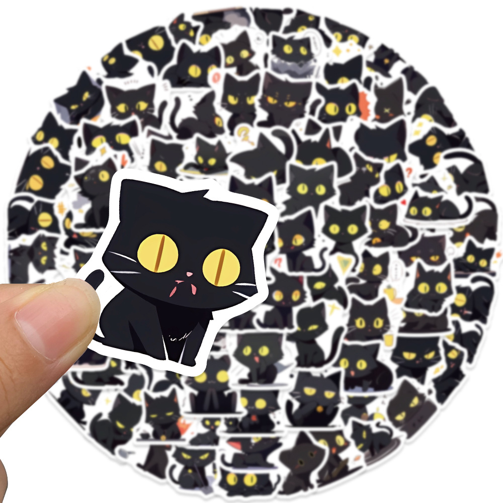 100 Pcs Cat Stickers,Cute Aesthetic Cat Waterproof Stickers,Vinyl Stickers  for W