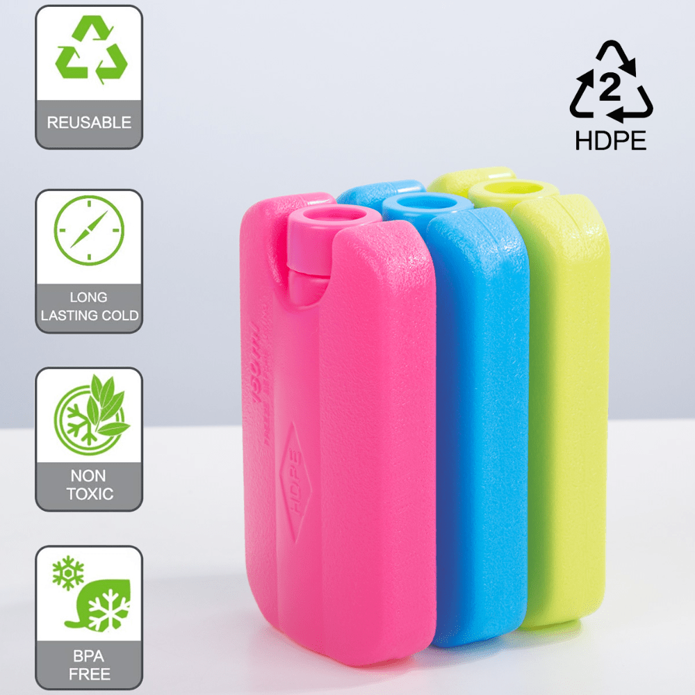  4-Pack Ice Packs for Coolers,Ice Pack for Lunch Box,Freezer  Packs,Slim & Long-Lasting Reusable Ice Packs : Home & Kitchen