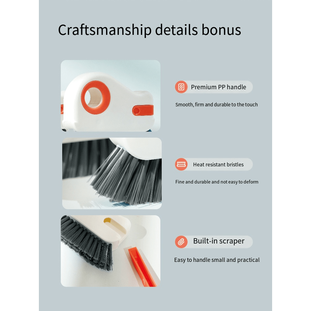 1pc New Upgrade Second Generation Universal Small Gap Cleaning Brush,  Perfect For Cleaning Window Grooves And Door Tracks