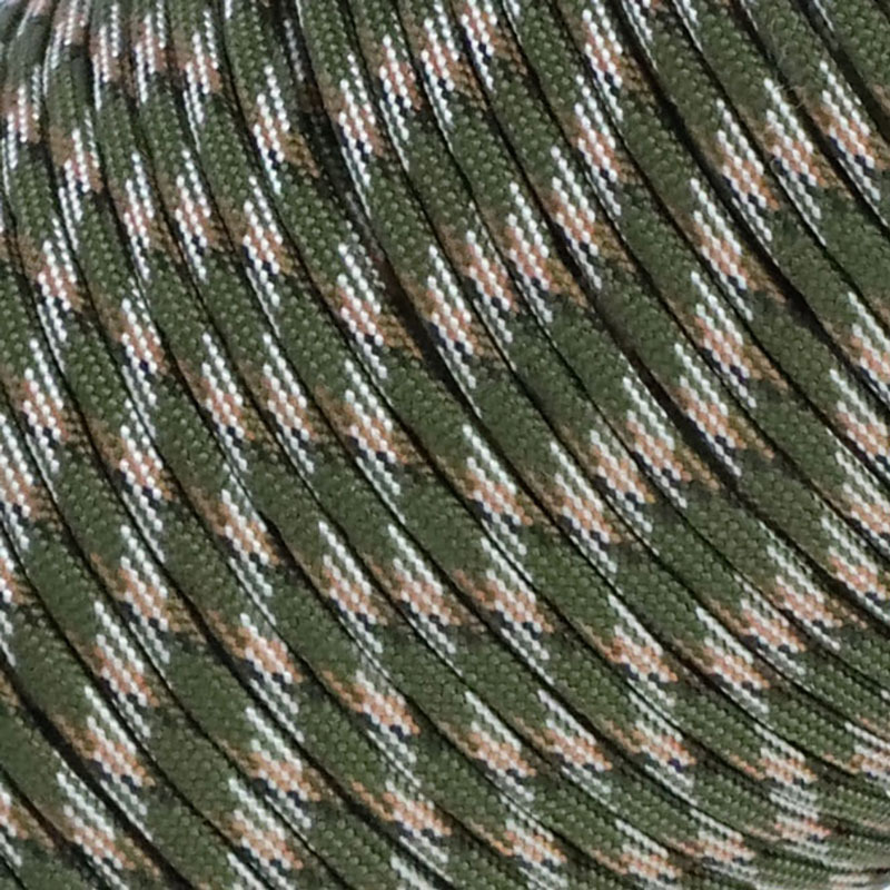 7 Strand Parachute Cord 100ft/31m Woodland Camo Paracord