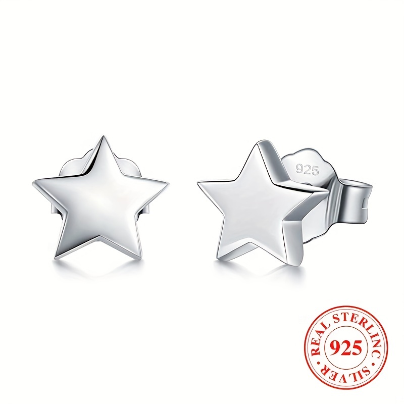Pendientes Acero Inoxidable Diseño Estrella Aretes Dorados - Temu