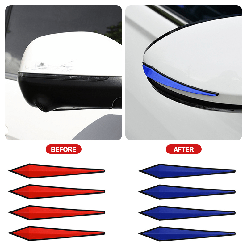 4pcs 3D Car Door Protector Rubber Wall Guard Safety Bumper
