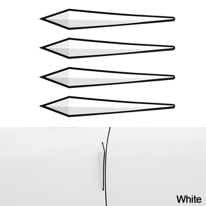 4pcs 3D Car Door Protector Rubber Wall Guard Safety Bumper