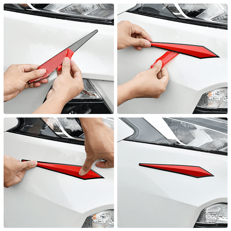 4pcs 3D Car Door Protector Rubber Wall Guard Safety Bumper