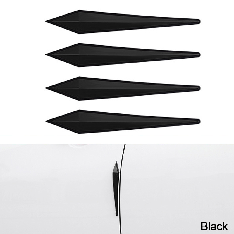 4pcs 3D Car Door Protector Rubber Wall Guard Safety Bumper