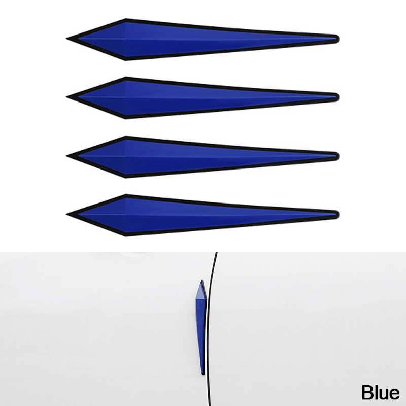 4pcs 3D Car Door Protector Rubber Wall Guard Safety Bumper