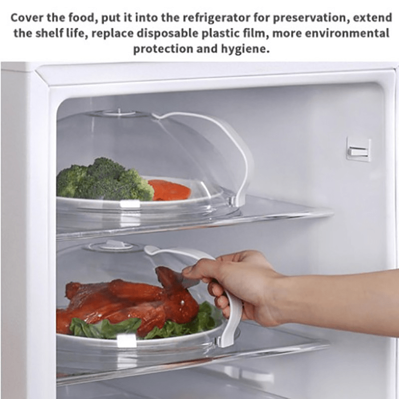 1pc Transparent Splash Proof Food Cover, Oil And Splash Proof Microwave  Oven Heating Special Cover
