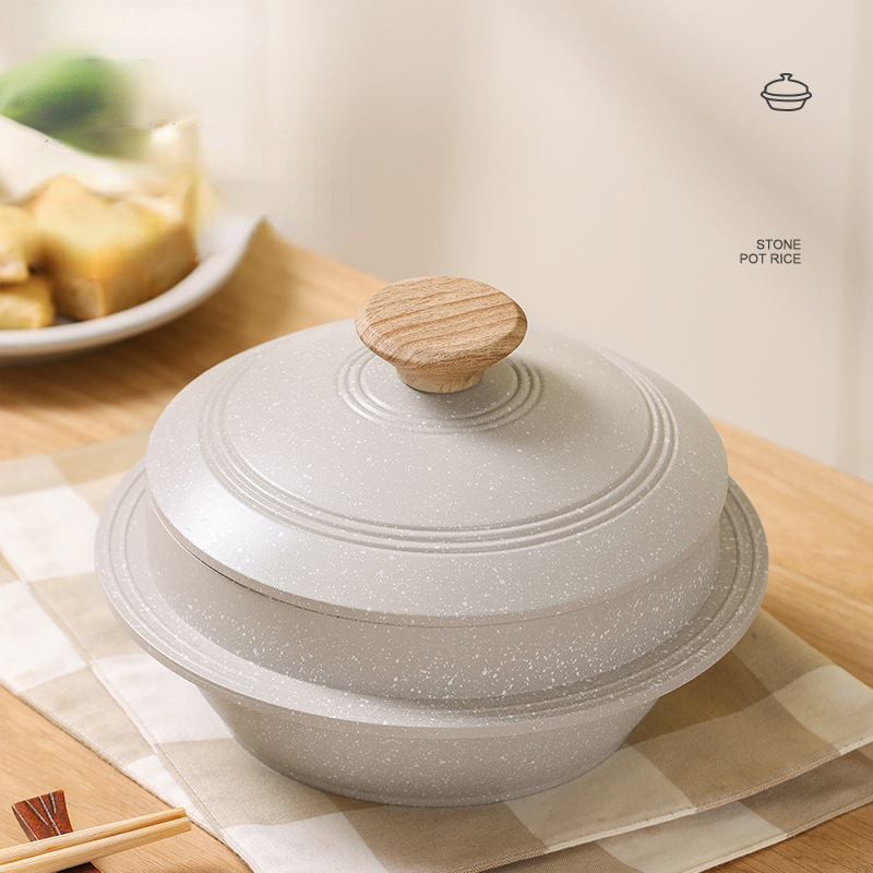 Korean Stone Pot Enamel Cast Iron Bibmbap Pot Nonstick Casserole Soup Pot  Stew Pot Household Rice