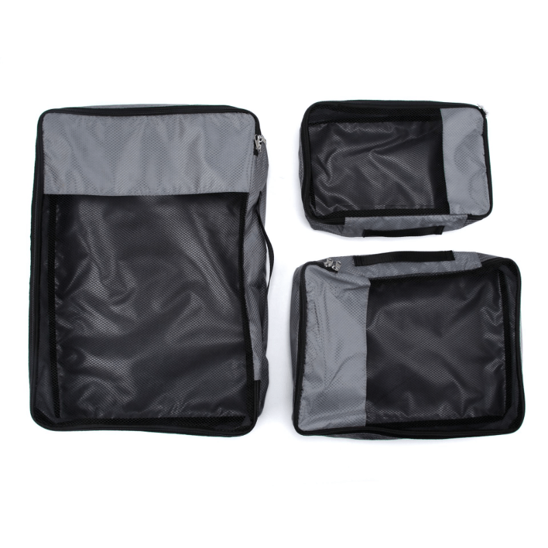 Travel Cubes Packing Bags Set Waterproof Luggage Compression Pouches Zipper  Travel Accessories Navy 