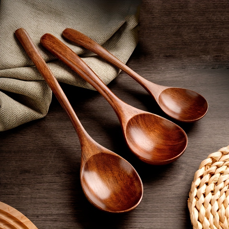 Heat resistant Wooden Soup Spoon For Cooking And Serving - Temu