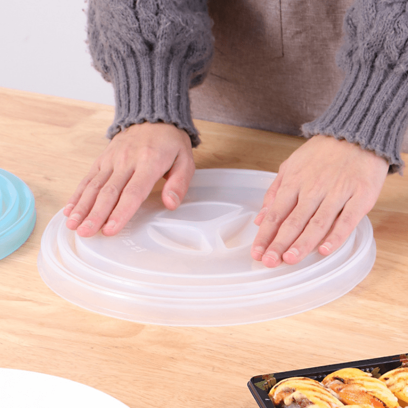 1pc Microwave Oven Bowl Cover Food Preservation Seal Fresh Keeping Pot Lid  Transparent Kitchen Utensil Cover