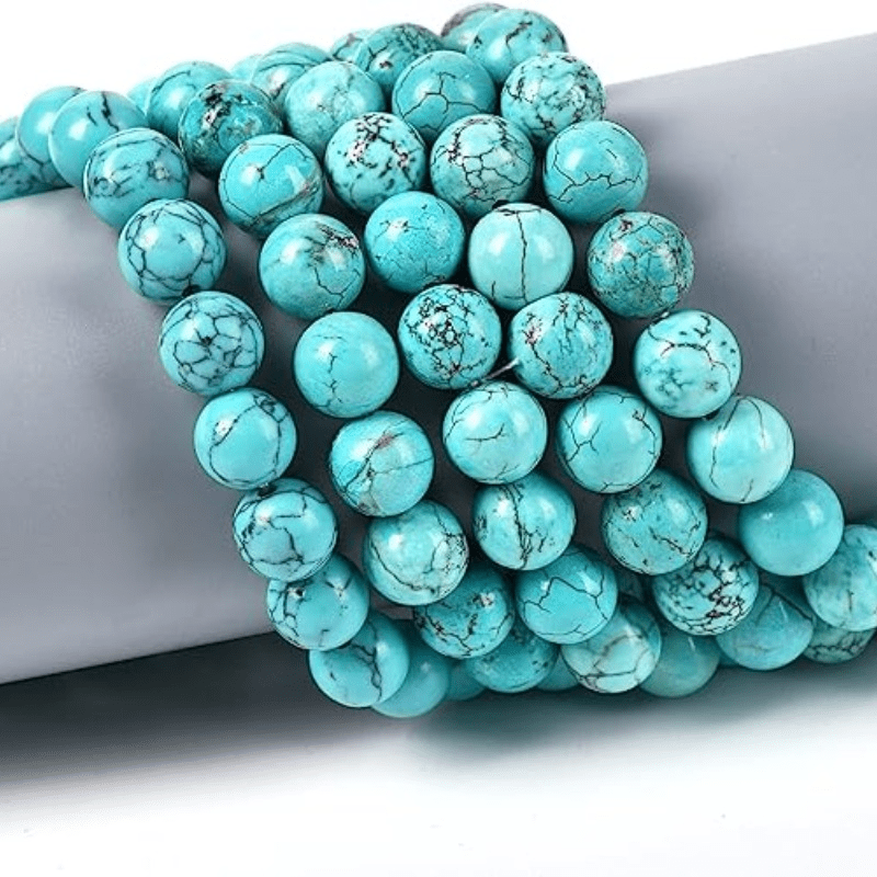 1 Strand Natural Stone Faceted Blue Turquoise Small Beads - Temu