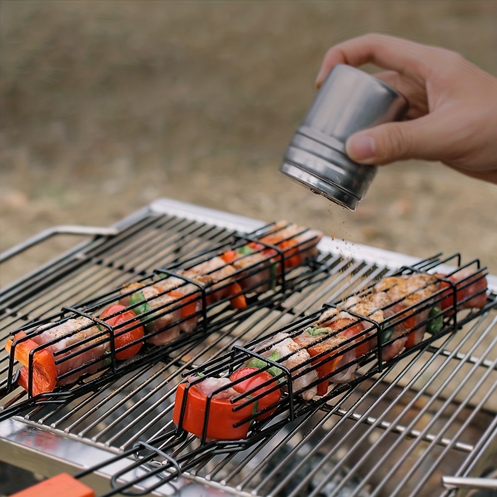 Ensemble d'outils pour barbecue en acier inoxydable manche en bois