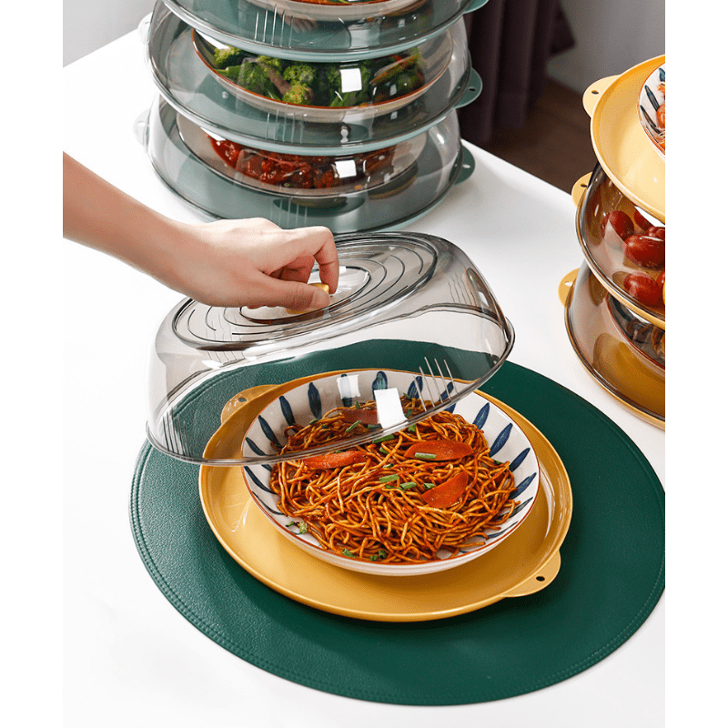 Stackable Multi Layer Heat Preservation Vegetable Cover Leftover Food Cover  Storage Box Dust-proof Insulation Food