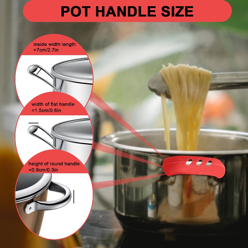 Pan Handle Holder Sleeve Dismountable Cookware Potholder Pots Pans Handle  Cover Kitchen Tools Anti-Scald Anti-Slip