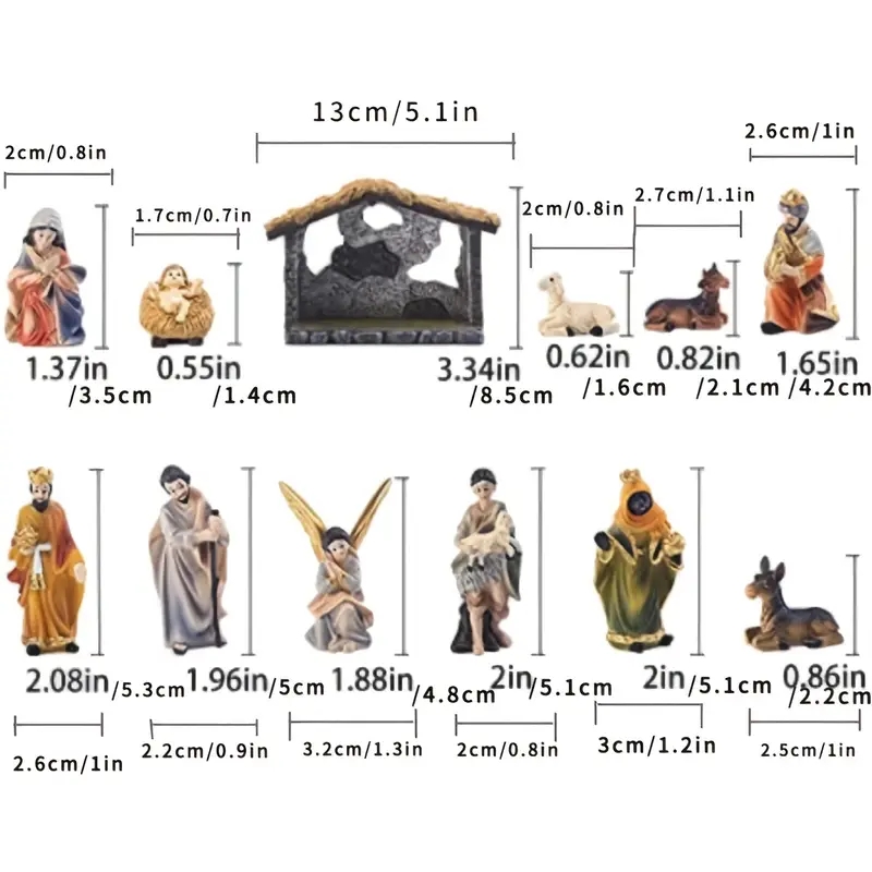 Weihnachtskrippe Aus Harz - Heilige Familie Im Landhausstil, 24,5cm Für Tischdeko