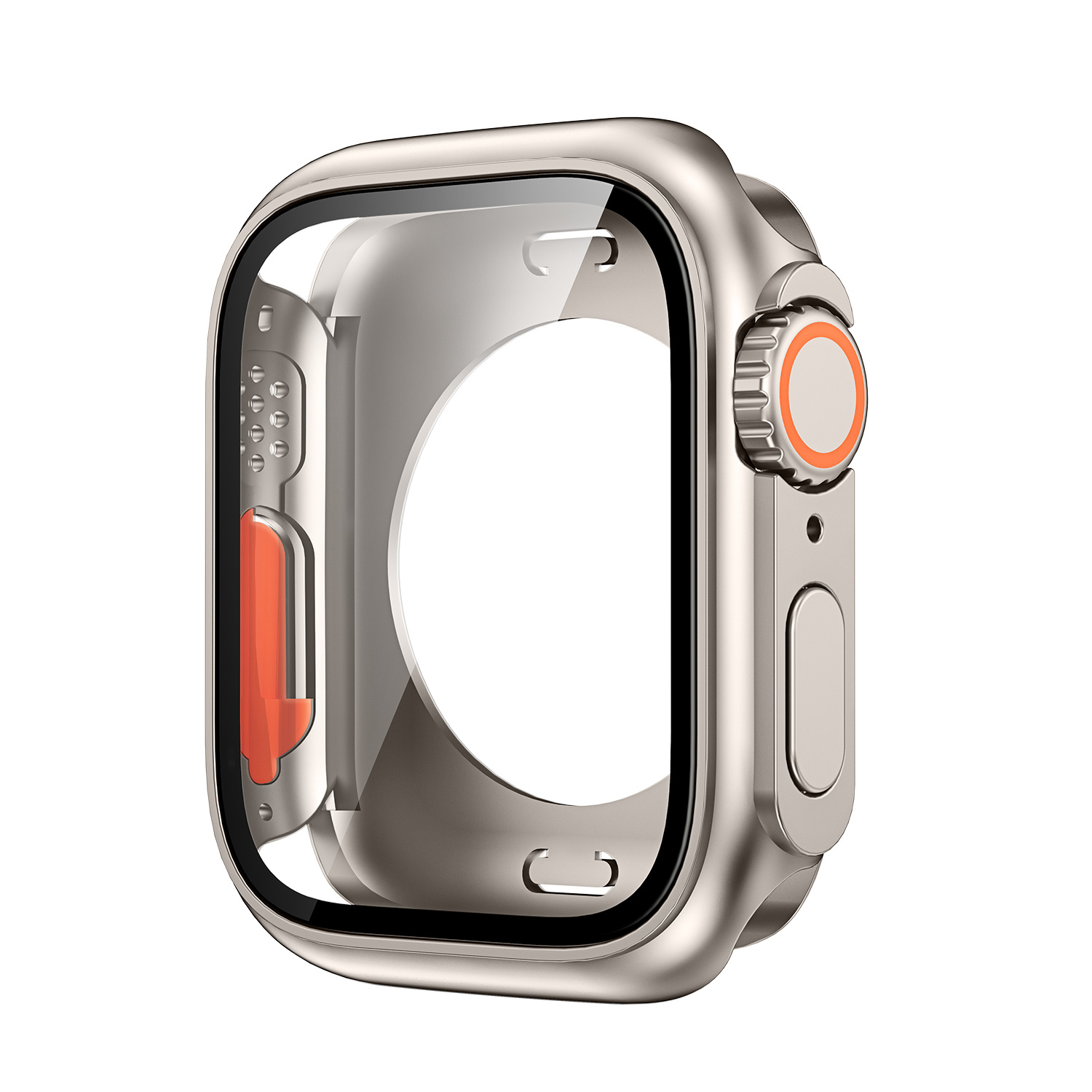 Compre Vidro temperado + capa de relógio para apple watch 8 7 6 se 5 3 4  44mm 40mm protetor de tela iwatch 5 3 2 42mm 38mm capa amortecedora