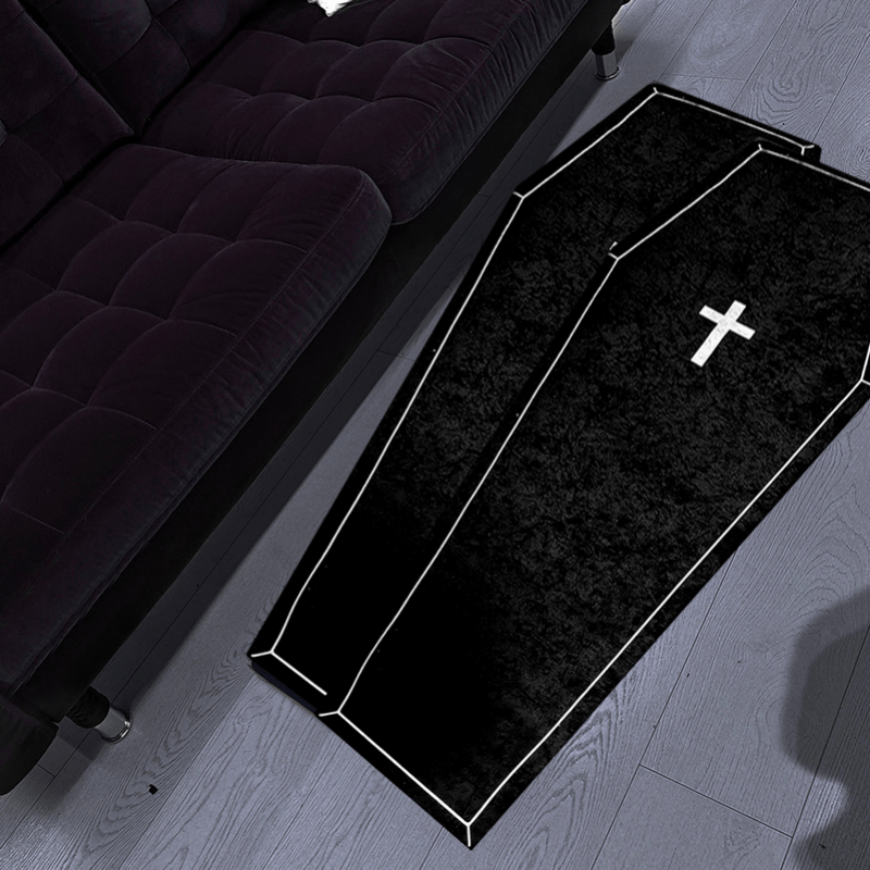 Soft Decorative Rug Thick Bedside Plush Mat Cross Light Living Room Carpet