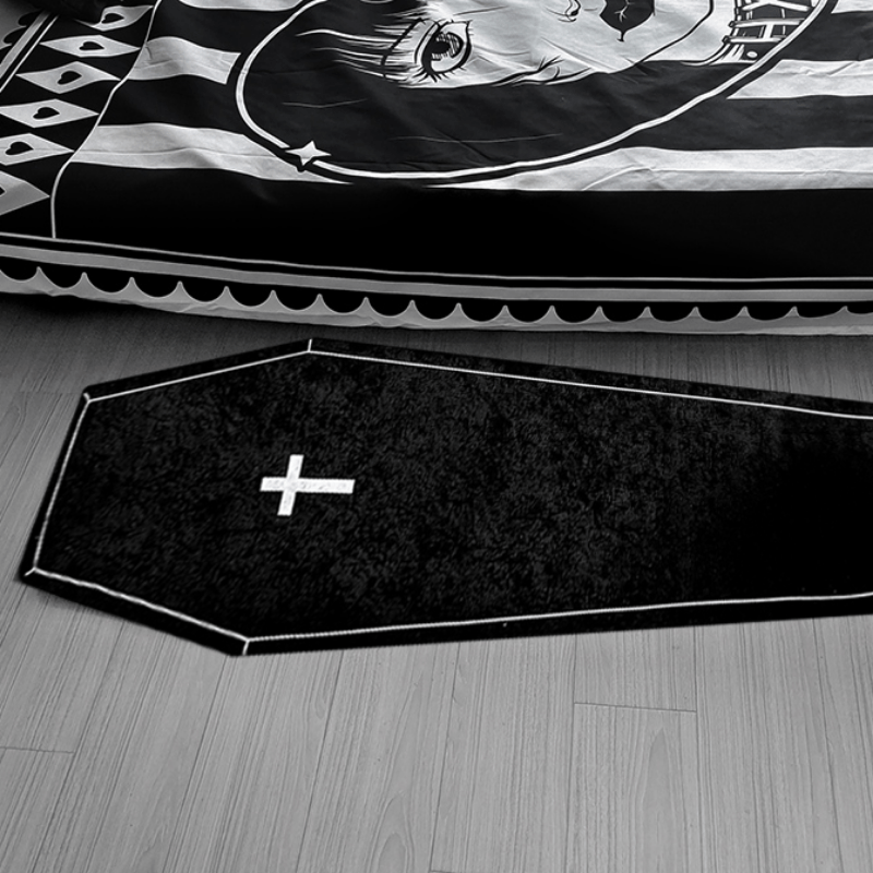 Soft Decorative Rug Thick Bedside Plush Mat Cross Light Living Room Carpet
