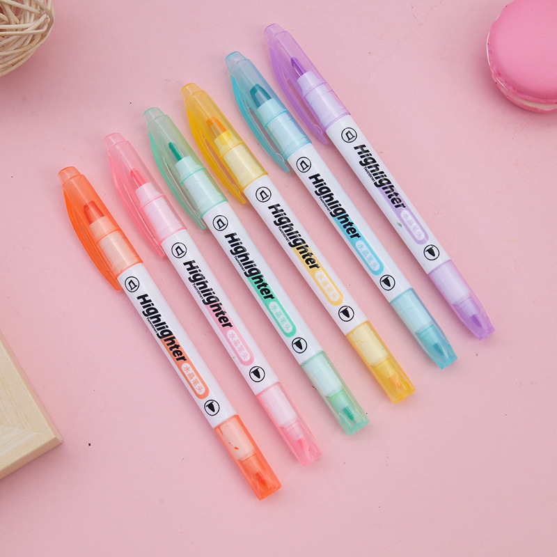 Visual Window Highlighter Crystal Pen Head Student Key Marker Macaron ...