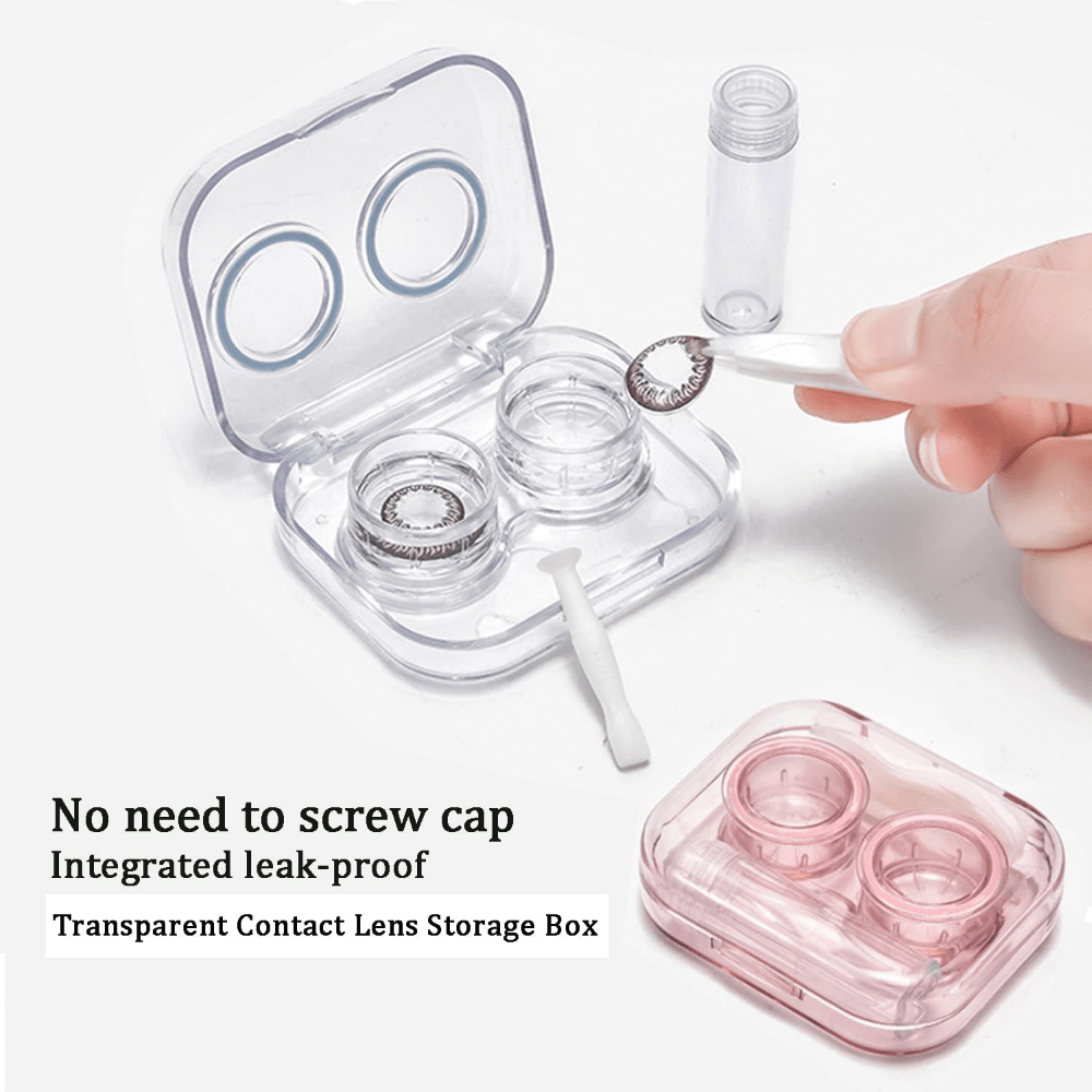 Contact Lens Case Travel Kit Contact Box Holder Soak Storage