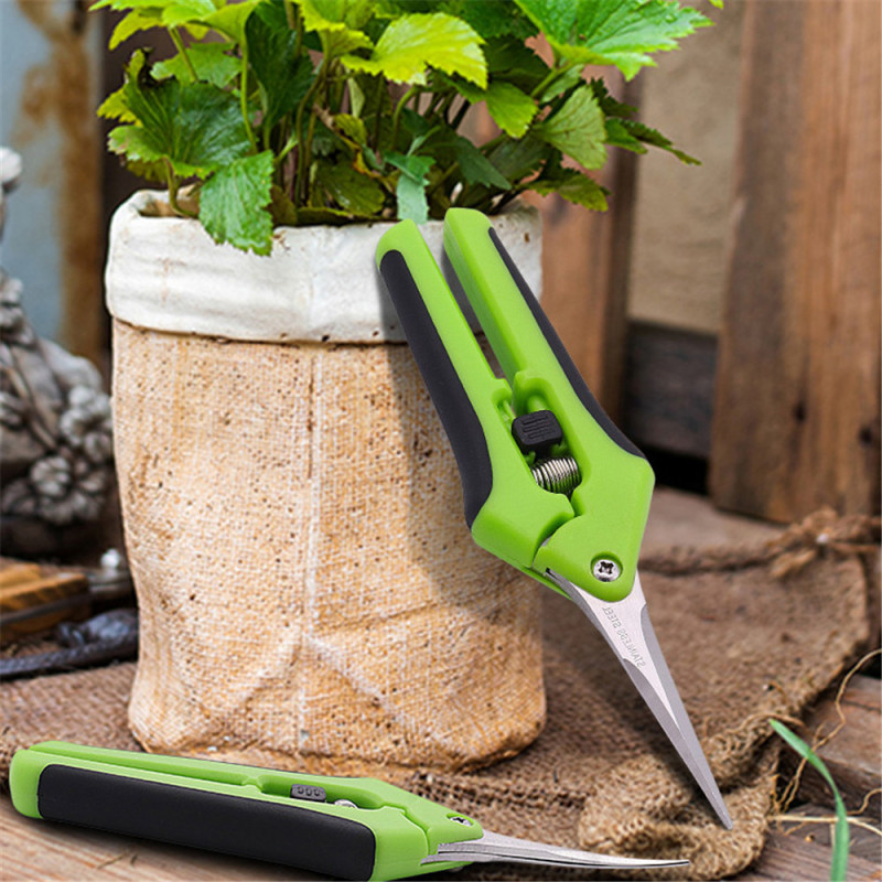 Tijeras de podar herramientas de jardinería – Tijeras de podar para  jardinería resistentes, cortadoras de jardín de hoja de acero de mano –  Tijeras de