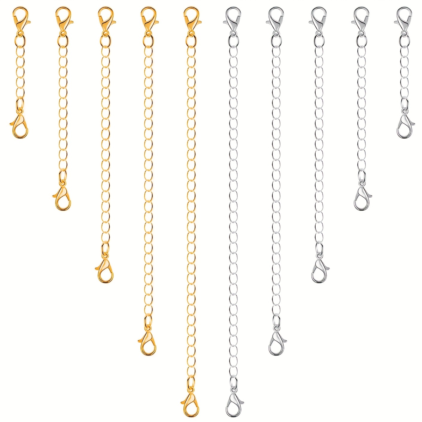 Necklace Extenders Gold Plated Tail Chain Extenders For - Temu