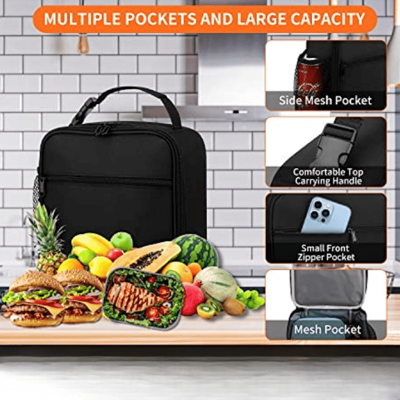 Lunch Box, Reusable Lunch Bag, For Men Adult Women, Insulated