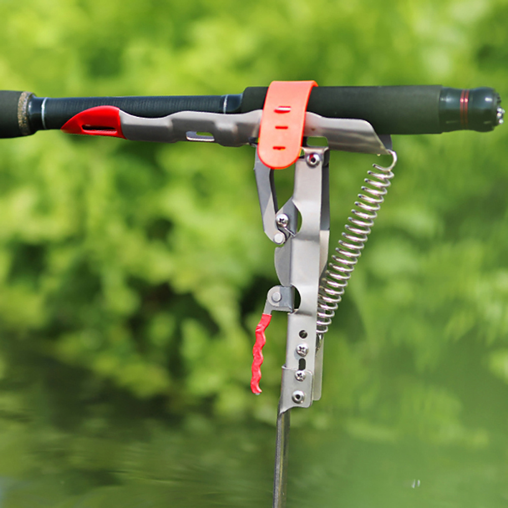 Smart Fish Catcher Automatic Spring Fishing Rod Holder Steel Pole