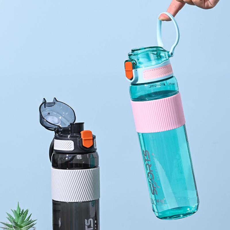 Portable Sports Water Bottle Large Capacity Pvc Free - Temu