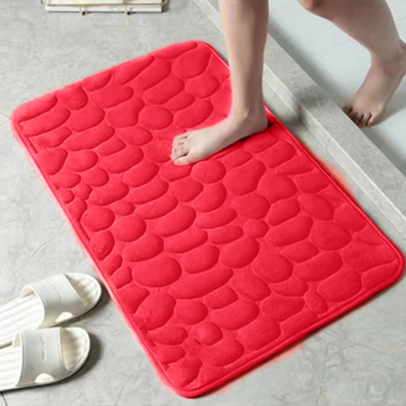 Bath Mat, Embroidered Memory Foam