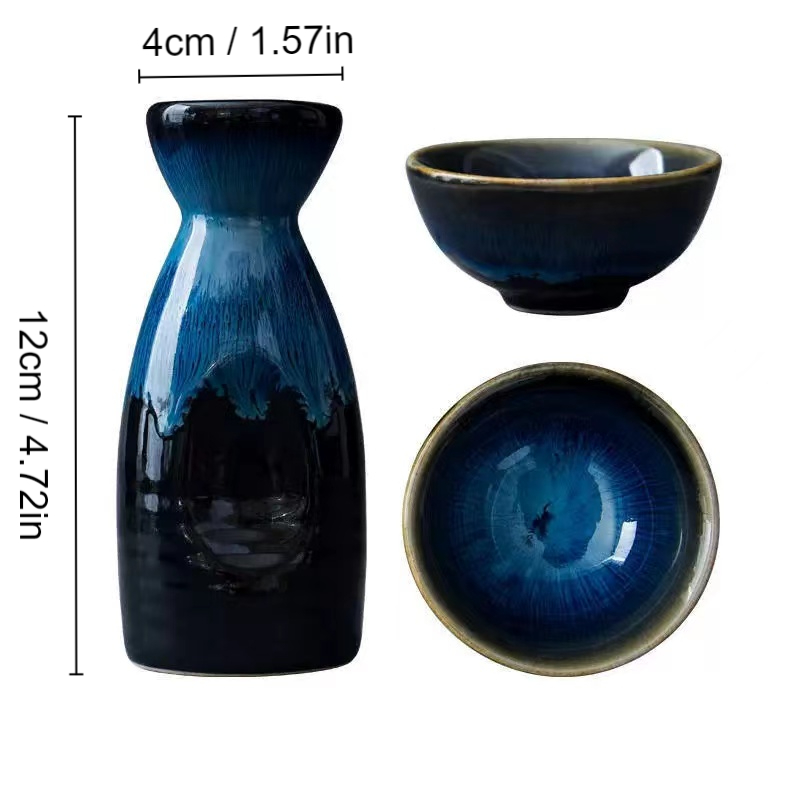 Japanese Sake Set Including Tokkuri Bottle And Ochoko Cups - Temu