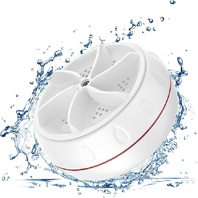 Mini Portable Washing Machine for Sink,27W USB Power Supply, Ultrasonic  Turbo Small Washer for Travelling,Business Trip,College Room.Turbine