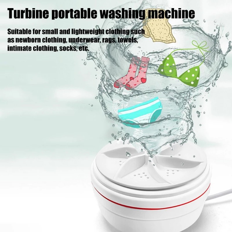 Mini USB Ultrasonic Turbo Washing Machine Laundry Portable