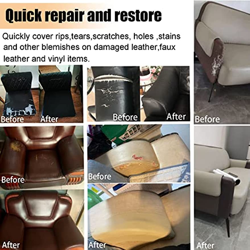 Leather Seat Repair with using Vinyl and leather repair kit, RESTORE