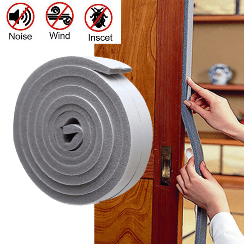 

1 Roll, Door Window Sealing Strips, Sound-proof Door Window Foam Back Noise Insulation Excluder Tape Dust-proof Sealing Strip