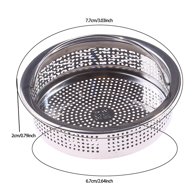 1pc 304 Évier En Acier Inoxydable Panier De Vidange Évier De