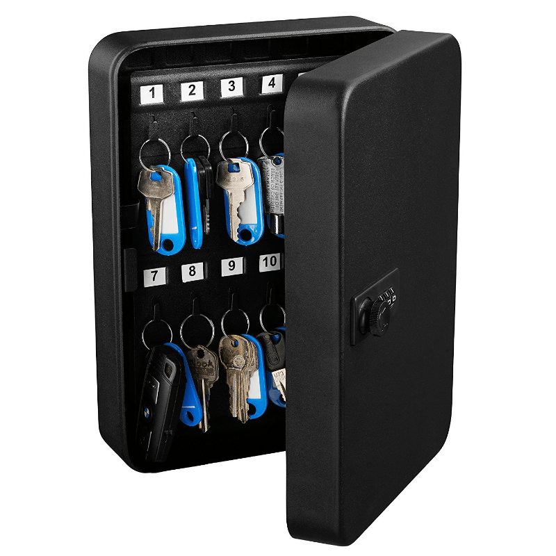 1pcs Key Box Safe Storage Secret Stash Magnetic Portable Hidden Car Keys  Holder for Car Truck Home Office Travel Outdoor Black