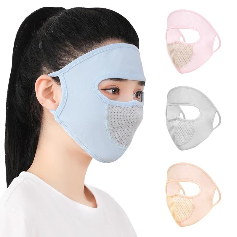 Ice Silk Sunscreen Mask Outdoor Sports Anti uv Face Mask - Temu